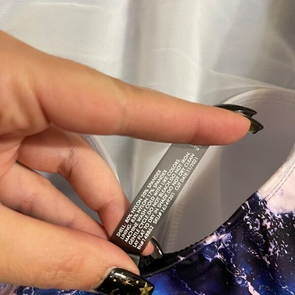 Torrid Womens NWT Ocean Wave Active Wireless Scoop Back One Piece Swimsuit Large - Picture 8 of 10